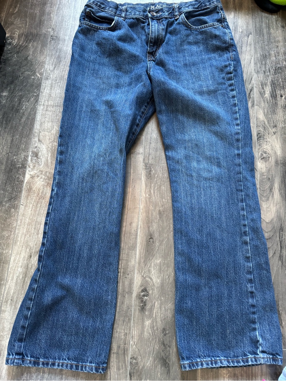 The Children's Place Boys Blue Boot Cut Jeans Size 14 Husky